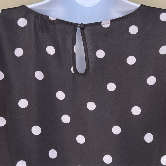 J CREW Black & White Polka Dot Long-Sleeve Blouse - 91541 - Sz S - Picture 5 of 9